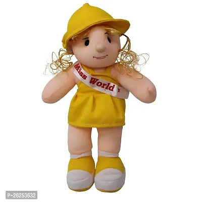 Beautiful New Miss World Doll Plush Soft Toy For Kids - 30cm - Yellow