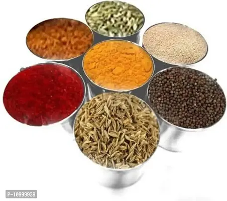 Omkar Enterprises Steel Masala Dabba, Spice Box, Spice Dabba, Round Masala Spice Dabba for Storing Spices-thumb4