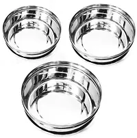 Omkar Enterprises Stainless Steel Grocery Food Storage Container, Set of 3-thumb2