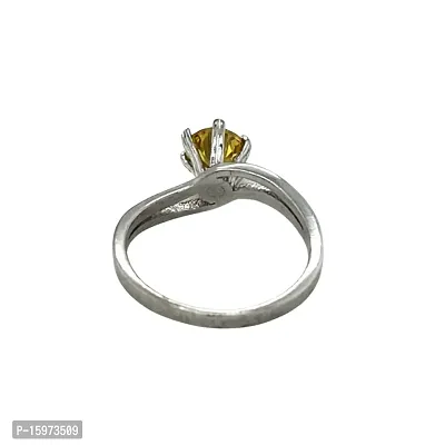 Silver Yallow stone Ring-thumb2