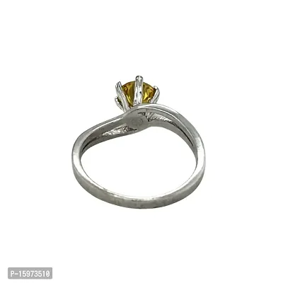 Silver Yallow stone Ring-thumb3