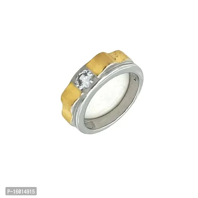 Silver Golden Weave Ring for him-thumb0