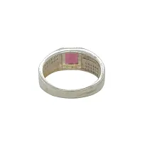 Silver Red Stone Ring For Him-thumb1