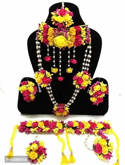 flower jewellery for haldi ,Marriage