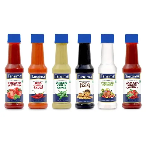 Tomato Ketchup, Red Chilli Sauce, Green Chilli Sauce, Soya Sauce And Synthetic Vinegar, Combo Offer Pack of 5 And 4