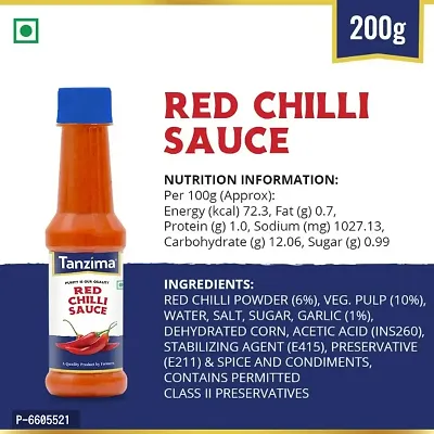 Tomato Ketchup, Red Chilli Sauce, Green Chilli Sauce, SOYA Sauce and Synthetic Vinegar, Combo Offer Offer Pack of 5 (200g Each)-thumb3