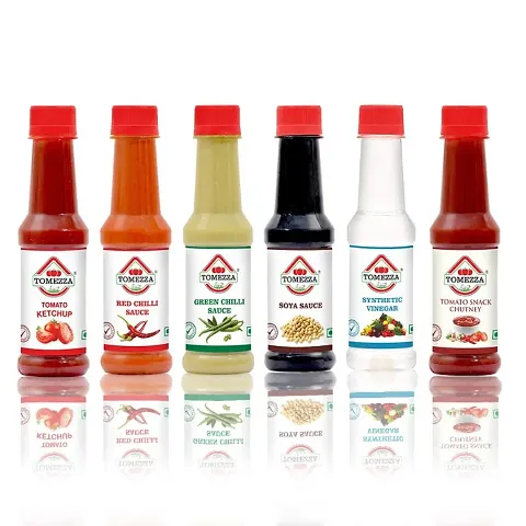 Tomato Ketchup, Red Chilli Sauce, Green Chilli Sauce, Soya Sauce And Synthetic Vinegar, Combo Offer Pack of 5 And 4