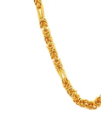 new stylish attractive Gold traditional jewellery  short Gold-plated Plated Brass Chain(20 Inch)Water And Sweat Proof Jawellery-thumb1