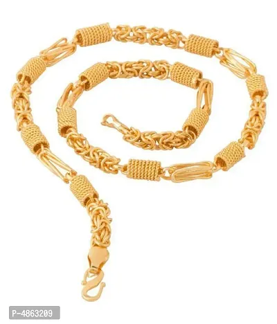 Trendy Stylish Brass Gold Plated Men's Chain