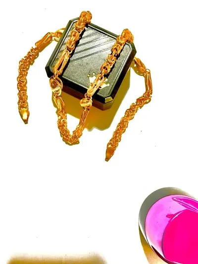 Men's Trendy and Stylish Gold Plated Brass Chain