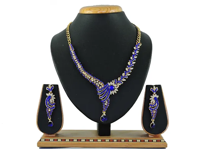 American Diamond Studded Designer Jewellery Set