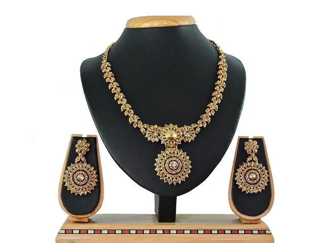 Trendy Designer AD Alloy Jewellery Set