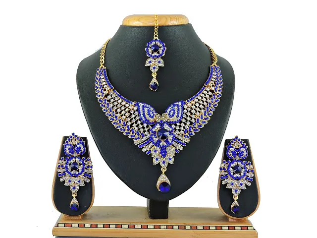 Laxmi collections Women's Alloy Necklace set (Rani) | JWL-35