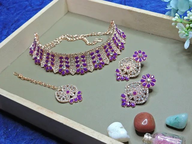 Trendy Alloy Necklace Set