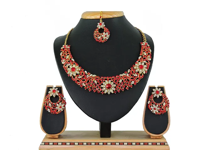 Red Alloy Jewellery Set