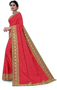 WET CLOTHING Women Woven Silk Embroidered Ethnic Wear 5.5m Saree with Unstitched Blouse (Red) 22442023-thumb4