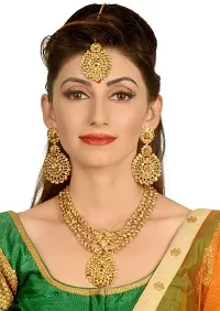 Combo Of 1 Necklace, 2 Earring & 1 Maang Tikka-thumb4