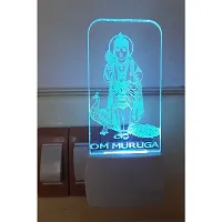 Gugan's Gifts - Om Muruga Color Changing 3D Illusion Acrylic Night Lamp Home Decorative Wall Light Bedroom/Living Room (12.5cm x 5cm) Pack of 1-thumb4