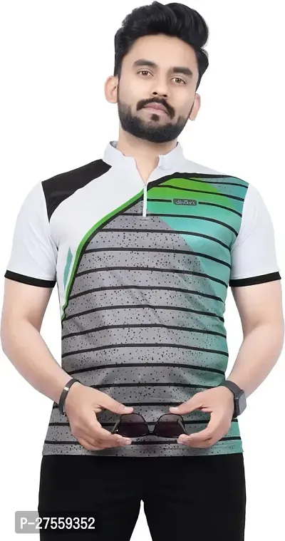 Trendy Multicoloured Polyester T-Shirt For Men