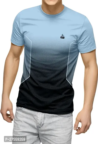 Trendy Grey Polyester T-Shirt For Men