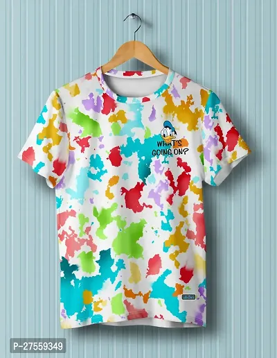 Trendy Multicoloured Polyester T-Shirt For Men