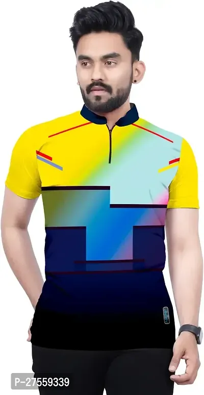 Trendy Multicoloured Polyester T-Shirt For Men