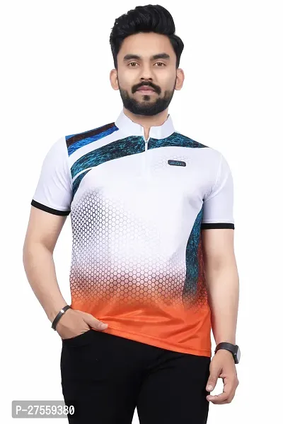 Trendy Multicoloured Polyester T-Shirt For Men