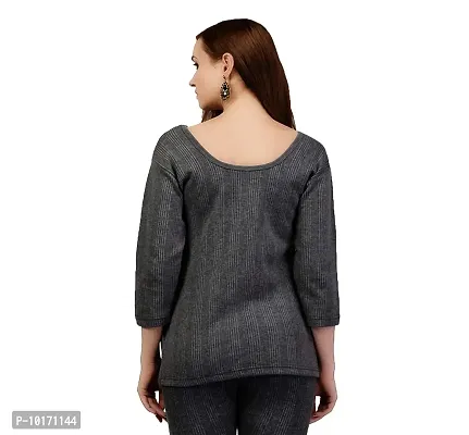 ZIMFIT Cotton Women's or Girls Winter wear Half Sleeves Thermal,Warmer, Slip Top in Dark Grey Colour (Pack of 1)-thumb4
