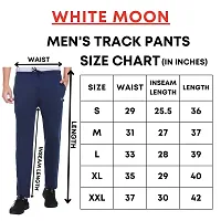 White Moon Men's Stylish Slim Fit Cotton Jogger Lower Track Pants for Gym, Running, Athletic, Casual Wear Combo Pack of 2 for Men Multicolour Size (L) Black,Navy Blue-thumb1