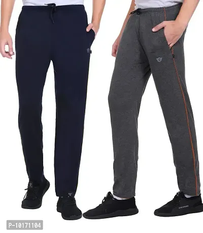 White Moon Men's Stylish Slim Fit Cotton Jogger Lower Track Pants for Gym, Running, Athletic, Casual Wear Combo Pack of 2 for Men Multicolour Size (XL)
