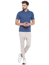 White Moon Men Dry fit Sports Gym Polo T Shirt-thumb3