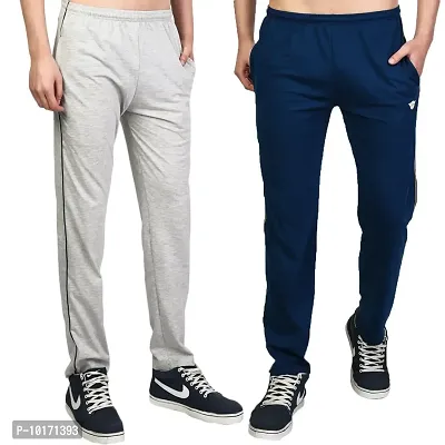 White Moon Men's Slim Fit Joggers(Pack of 2) (LOWER_A18_Grey_Large)