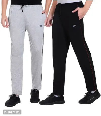 White Moon Men's Regular Fit Stylish Cotton Track Pants Casual wear (Pack of 2 |Size - XL)