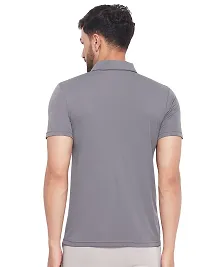 White Moon Men Dry fit Sports Gym Polo T Shirt-thumb2