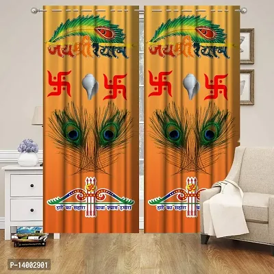 Printed Polyester Curtain  For  Living Room  Set of 1 Pcs (single Pcs)