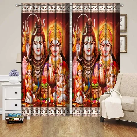 GOGAJI COLLECTION Printed, Polyester Blend,Digital 3D Printed Curtain for Window/Door/Long Door Curtain.(D.N 200)