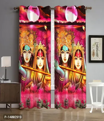 Printed Polyester Curtain  For  Living Room  Set of 1 Pcs (single Pcs)