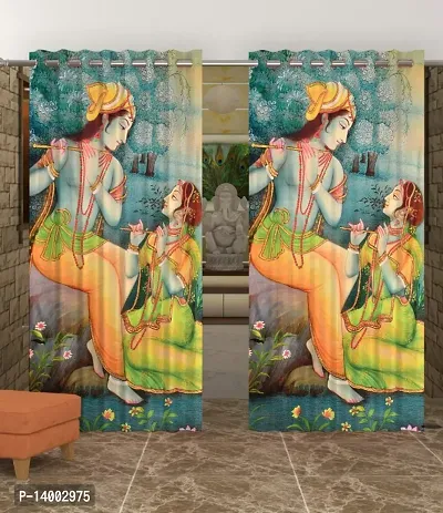 Printed Polyester Curtain  For  Living Room  Set of 1 Pcs (single Pcs)