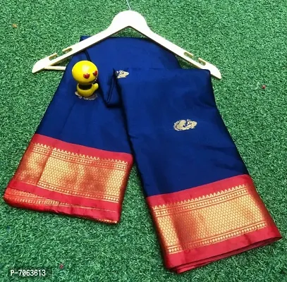Attractive Cotton Silk Saree With Blouse Piece For Women