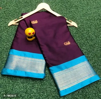 Attractive Cotton Silk Saree With Blouse Piece For Women