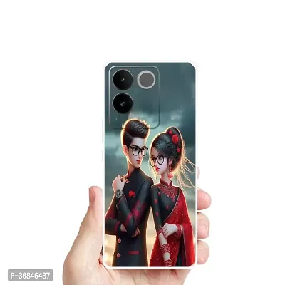 Attractive Print Soft Silicon Mobile Back Cover-thumb0