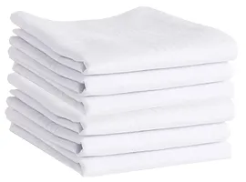 Guruji Plus 100% Cotton Premium Collection Handkerchiefs Hanky for Men, Set (White)-thumb2