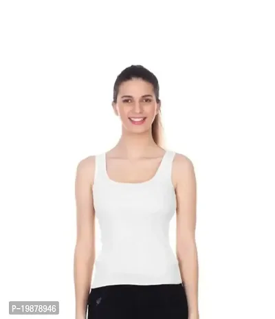 GURU JI Plus Cotton Tank Top Vest Top Camisole Sando Inner Wear for Women and Girls-thumb0
