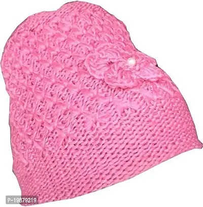 Guruji Plus Woolen Knitted Beanie Cap for Women Pack of 1 Cap (Color-Multicolor) for Winter
