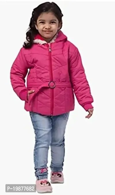 GURUJI Plus Girls Full Sleeve Zipper with Belt Pullover Hoodie/Hood Winter Sweatshirt/Sweater Jacket - (Pack of 1)-thumb3