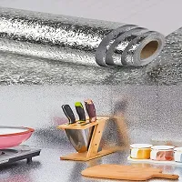 WALLVEAR Silver wallpaper self adhesive sticker for home  Kitchen decoration(200 x 60 cm) Model-02-thumb3