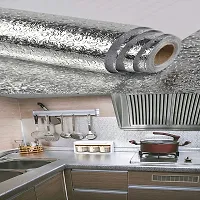 WALLVEAR Silver wallpaper self adhesive sticker for home  Kitchen decoration(200 x 60 cm) Model-07-thumb1