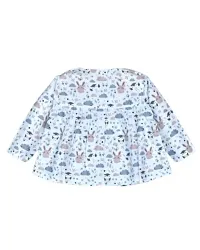 CERABI Full Sleeve Regular Fit Pure Cotton Casual OWL Print Night Suit for Kids Girls-thumb1