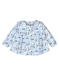 CERABI Full Sleeve Regular Fit Pure Cotton Casual OWL Print Night Suit for Kids Girls-thumb2