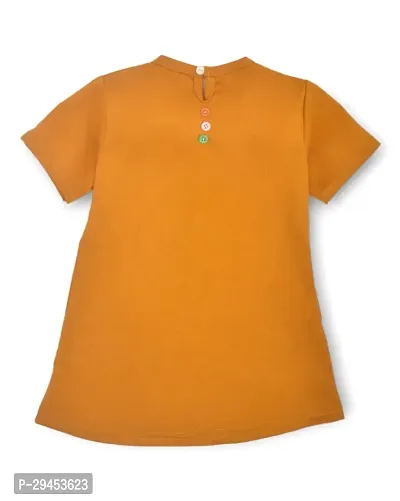 CERABI Girls Casual Pure Cotton Top- MUSTRED-thumb2